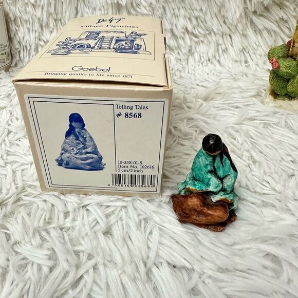 De Grazia x  Goebel Trading Post With 4 Piece‎ Village Figurines Vintage RARE - Picture 9 of 13